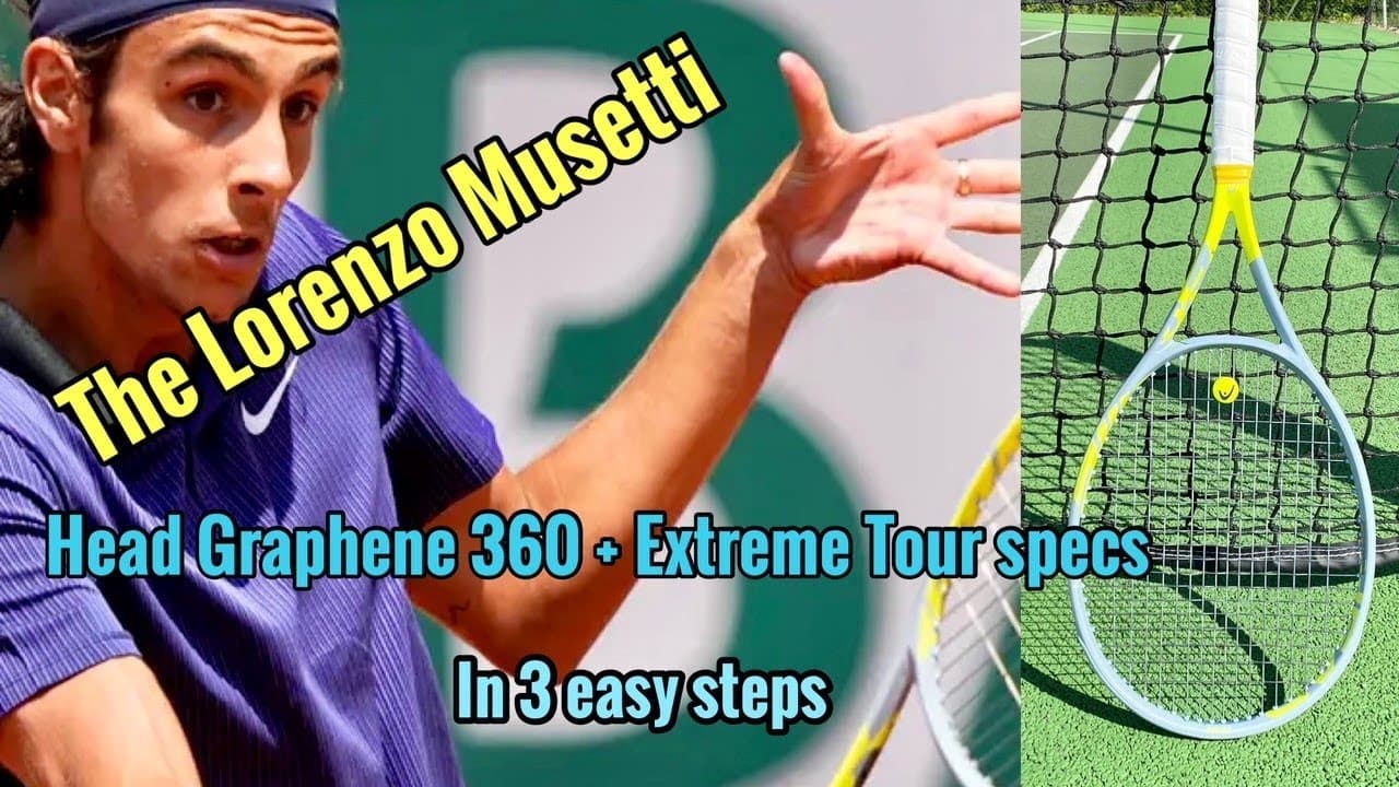 Lorenzo Musetti's racquet/racket in 3 easy steps | Customising the Head Graphene 360 + Extreme Tour