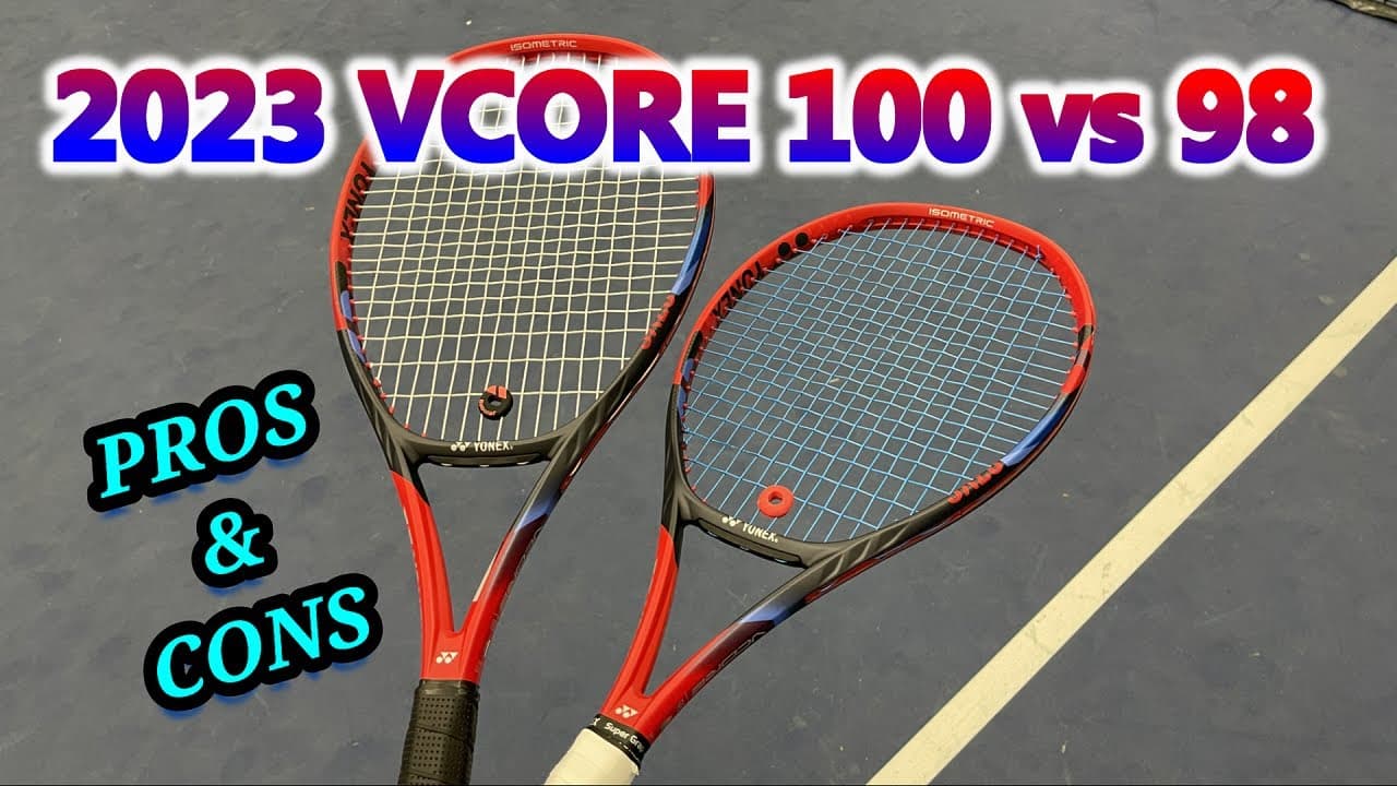 2023 Yonex Vcore 98 vs 100 tennis racquet review & play test | Yonex Vcore Pro 100 tennis review