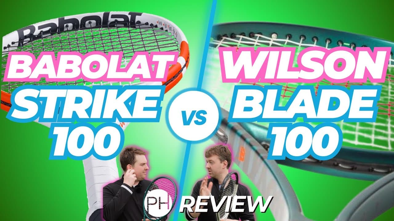 REVIEW: WILSON BLADE 100 v BABOLAT PURE STRIKE 100 | Tennis Racquet Review | Racket Comparison